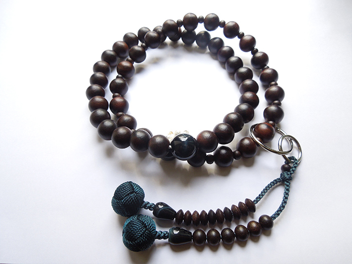 太郎品　49層墨流し黒檀ペティ 49層墨流し 鎌型包丁（三徳包丁） 170mm スーパーゴールド粉末鋼